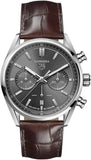 Buy Shop Tag Heuer Carrera Chronograph Grey Dial Brown Leather Strap Watch for Men - CBN2012.FC6483 USA Online