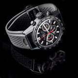 Buy Shop Tag Heuer Carrera Chronograph Steel & Ceramic Black Dial Black Rubber Strap Watch for Men - CBG2090.FT6145 USA Online