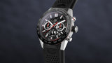 Buy Shop Tag Heuer Carrera Chronograph Steel & Ceramic Black Dial Black Rubber Strap Watch for Men - CBG2090.FT6145 USA Online