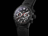 Buy Shop Tag Heuer Carrera Chronograph Steel & Ceramic Black Dial Black Rubber Strap Watch for Men - CBG2090.FT6145 USA Online