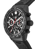 Buy Shop Tag Heuer Carrera Chronograph Steel & Ceramic Black Dial Black Rubber Strap Watch for Men - CBG2090.FT6145 USA Online