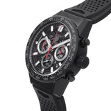 Buy Shop Tag Heuer Carrera Chronograph Steel & Ceramic Black Dial Black Rubber Strap Watch for Men - CBG2090.FT6145 USA Online