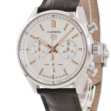 Buy Shop Tag Heuer Carrera Chronograph White Dial Brown Leather Strap Watch for Men - CBN2013.FC6483 USA Online