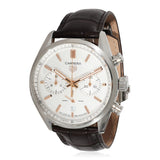 Buy Shop Tag Heuer Carrera Chronograph White Dial Brown Leather Strap Watch for Men - CBN2013.FC6483 USA Online
