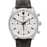 Buy Shop Tag Heuer Carrera Chronograph White Dial Brown Leather Strap Watch for Men - CBN2013.FC6483 USA Online
