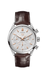 Buy Shop Tag Heuer Carrera Chronograph White Dial Brown Leather Strap Watch for Men - CBN2013.FC6483 USA Online