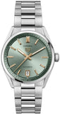 Buy Shop Tag Heuer Carrera Date Automatic 18K Green Dial Silver Steel Strap Watch for Women - WBN2312.BA0001 USA Online