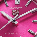 Buy Shop Tag Heuer Carrera Date Automatic 18K Pink Dial Silver Steel Strap Watch for Women - WBN2313.BA0001 USA Online