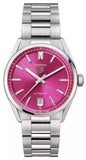 Buy Shop Tag Heuer Carrera Date Automatic 18K Pink Dial Silver Steel Strap Watch for Women - WBN2313.BA0001 USA Online