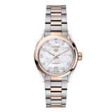 Buy Shop Tag Heuer Carrera Date Automatic Mother of Pearl Dial Two Tone Steel Strap Watch for Women - WBN2450.BD0569 USA Online