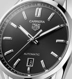 Buy Shop Tag Heuer Carrera Date Black Dial Silver Steel Strap Watch for Men - WBN2110.BA0639 USA Online