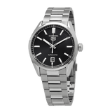 Buy Shop Tag Heuer Carrera Date Black Dial Silver Steel Strap Watch for Men - WBN2110.BA0639 USA Online