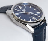 Buy Shop Tag Heuer Carrera Date Blue Dial Blue Leather Strap Watch for Men - WBN2112.FC6504 USA Online