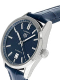 Buy Shop Tag Heuer Carrera Date Blue Dial Blue Leather Strap Watch for Men - WBN2112.FC6504 USA Online