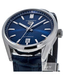 Buy Shop Tag Heuer Carrera Date Blue Dial Blue Leather Strap Watch for Men - WBN2112.FC6504 USA Online