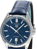 Buy Shop Tag Heuer Carrera Date Blue Dial Blue Leather Strap Watch for Men - WBN2112.FC6504 USA Online