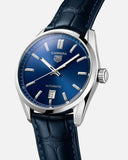 Buy Shop Tag Heuer Carrera Date Blue Dial Blue Leather Strap Watch for Men - WBN2112.FC6504 USA Online