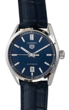 Buy Shop Tag Heuer Carrera Date Blue Dial Blue Leather Strap Watch for Men - WBN2112.FC6504 USA Online