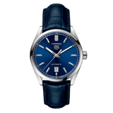 Buy Shop Tag Heuer Carrera Date Blue Dial Blue Leather Strap Watch for Men - WBN2112.FC6504 USA Online