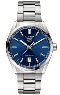 Buy Shop Tag Heuer Carrera Date Blue Dial Silver Steel Strap Watch for Men - WBN2112.BA0639 USA Online