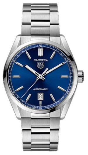 Buy Shop Tag Heuer Carrera Date Blue Dial Silver Steel Strap Watch for Men - WBN2112.BA0639 USA Online
