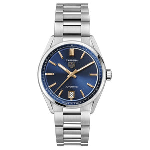 Buy Shop Tag Heuer Carrera Date Blue Dial Silver Steel Strap Watch for Women - WBN2311.BA0001 USA Online