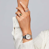 Buy Shop Tag Heuer Carrera Date Diamonds Mother of Pearl Dial Silver Steel Strap Watch for Women - WBN2414.BA0621 USA Online