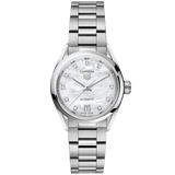 Buy Shop Tag Heuer Carrera Diamonds Mother of Pearl Dial Silver Steel Strap Watch for Women - WBN2412.BA0621 USA Online