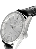 Buy Shop Tag Heuer Carrera Date Silver Dial Black Leather Strap Watch for Men - WBN2111.FC6505 USA Online