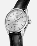 Buy Shop Tag Heuer Carrera Date Silver Dial Black Leather Strap Watch for Men - WBN2111.FC6505 USA Online
