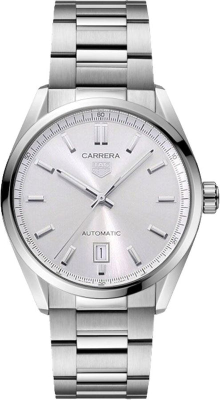 Buy Shop Tag Heuer Carrera Date Silver Dial Silver Steel Strap Watch for Women - WBN2111.BA0639 USA Online