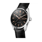 Buy Shop Tag Heuer Carrera Day Date Black Dial Black Leather Strap Watch for Men - WBN2013.FC6503 USA Online
