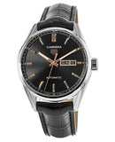 Buy Shop Tag Heuer Carrera Day Date Black Dial Black Leather Strap Watch for Men - WBN2013.FC6503 USA Online