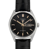 Buy Shop Tag Heuer Carrera Day Date Black Dial Black Leather Strap Watch for Men - WBN2013.FC6503 USA Online