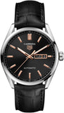 Buy Shop Tag Heuer Carrera Day Date Black Dial Black Leather Strap Watch for Men - WBN2013.FC6503 USA Online