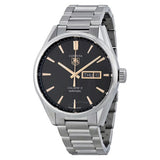 Buy Shop Tag Heuer Carrera Day Date Black Dial Silver Steel Strap Watch for Men - WBN2013.BA0640 USA Online