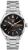 Buy Shop Tag Heuer Carrera Day Date Black Dial Silver Steel Strap Watch for Men - WBN2013.BA0640 USA Online