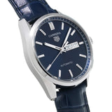 Buy Shop Tag Heuer Carrera Day Date Blue Dial Blue Leather Strap Watch for Men - WBN2012.FC6502 USA Online