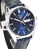 Buy Shop Tag Heuer Carrera Day Date Blue Dial Blue Leather Strap Watch for Men - WBN2012.FC6502 USA Online