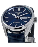 Buy Shop Tag Heuer Carrera Day Date Blue Dial Blue Leather Strap Watch for Men - WBN2012.FC6502 USA Online