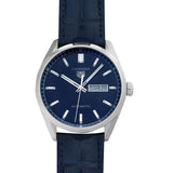 Buy Shop Tag Heuer Carrera Day Date Blue Dial Blue Leather Strap Watch for Men - WBN2012.FC6502 USA Online