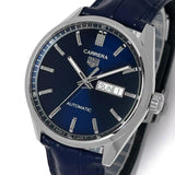 Buy Shop Tag Heuer Carrera Day Date Blue Dial Blue Leather Strap Watch for Men - WBN2012.FC6502 USA Online