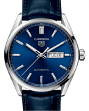 Buy Shop Tag Heuer Carrera Day Date Blue Dial Blue Leather Strap Watch for Men - WBN2012.FC6502 USA Online
