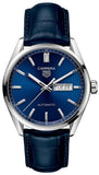Buy Shop Tag Heuer Carrera Day Date Blue Dial Blue Leather Strap Watch for Men - WBN2012.FC6502 USA Online