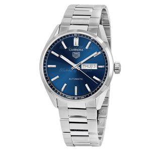 Buy Shop Tag Heuer Carrera Day Date Blue Dial Silver Steel Strap Watch for Women - WBN2012.BA0640 USA Online