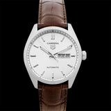 Buy Shop Tag Heuer Carrera Day Date Silver Dial Brown Leather Strap Watch for Men - WBN2011.FC6484 USA Online