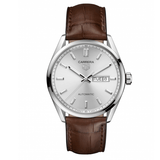 Buy Shop Tag Heuer Carrera Day Date Silver Dial Brown Leather Strap Watch for Men - WBN2011.FC6484 USA Online