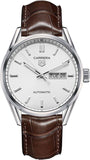 Buy Shop Tag Heuer Carrera Day Date Silver Dial Brown Leather Strap Watch for Men - WBN2011.FC6484 USA Online