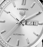 Buy Shop Tag Heuer Carrera Day Date Silver Dial Brown Leather Strap Watch for Men - WBN2011.FC6484 USA Online