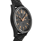 Buy Shop Tag Heuer Carrera Diamonds Anthracite Black Dial Black Leather Strap Watch for Women - WAR1115.FC6392 USA Online
